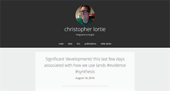 Desktop Screenshot of christopherlortie.info